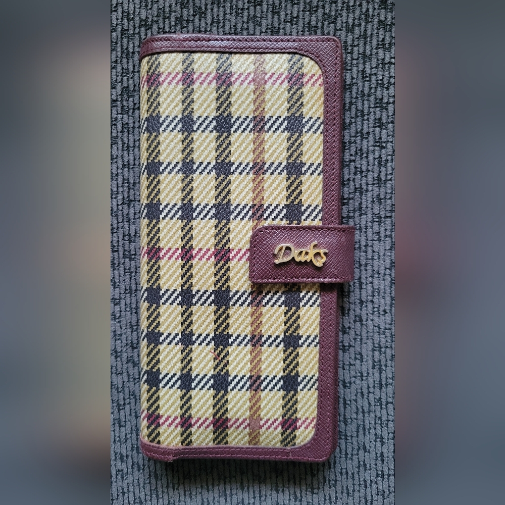 Daks London Tri-Color Plaid  Long Wallet